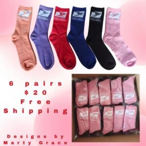 6 Pack Color Socks