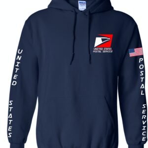 Navy PO Hoodie L Chest Square Red Logo
