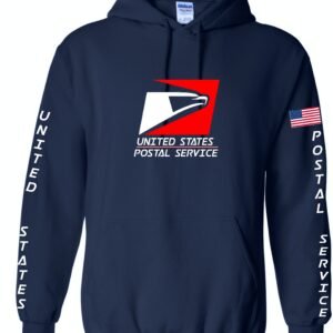 Navy PO Hoodie Big Square Red Logo