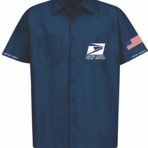 Navy Button Up Square Logo