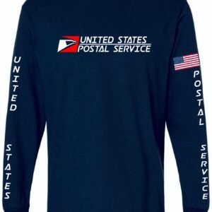 Navy LS Tee Big Red Rectangle Logo