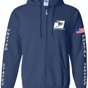 Navy Zip Hoodie Shop Steward