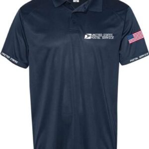 Navy Dry Fit Polo Rectangle Logo