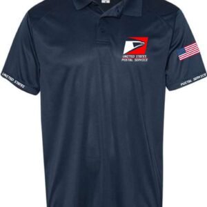 Navy Dry Fit Polo Red Square Logo