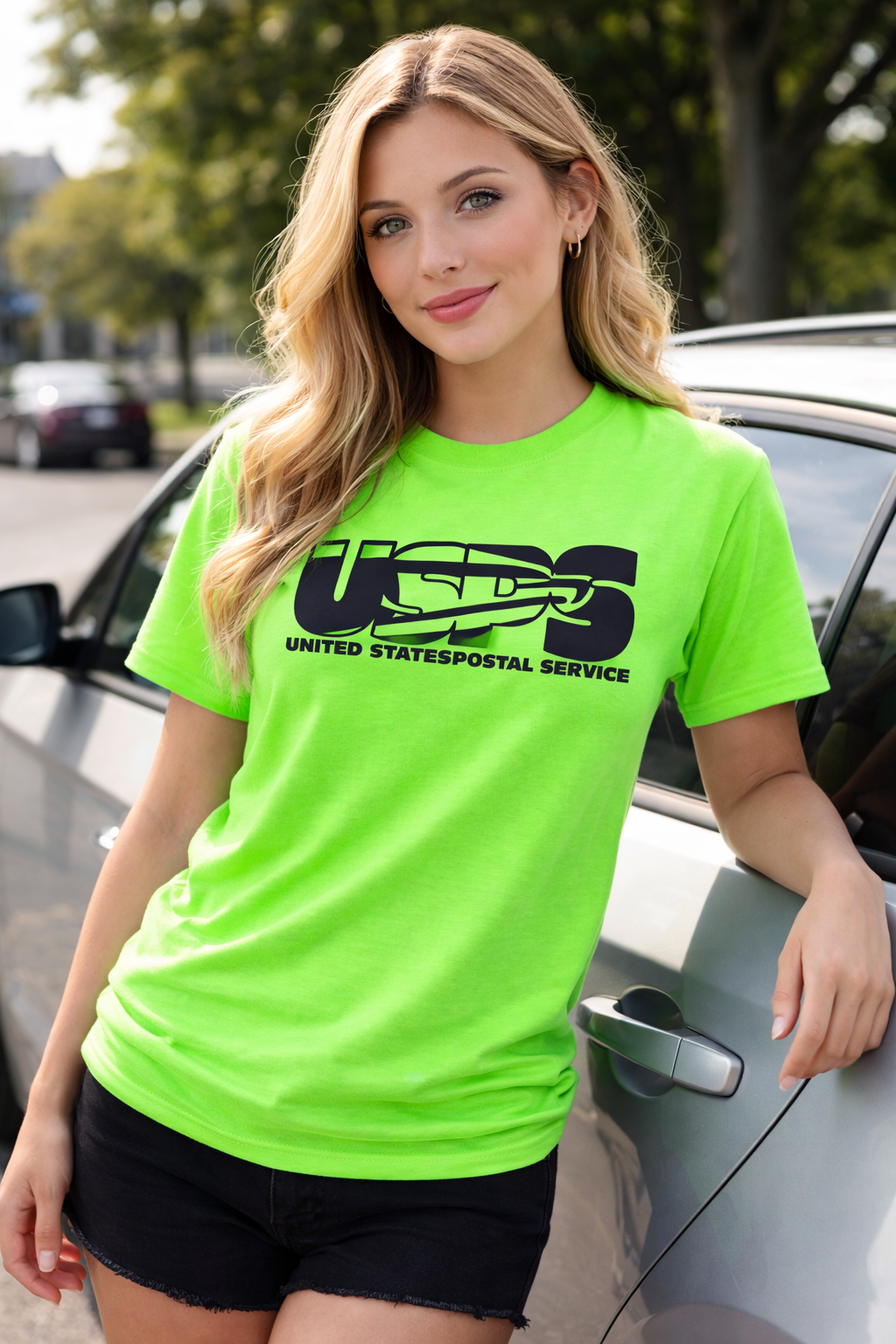 USPS Eagle Inside Tee Black Logo