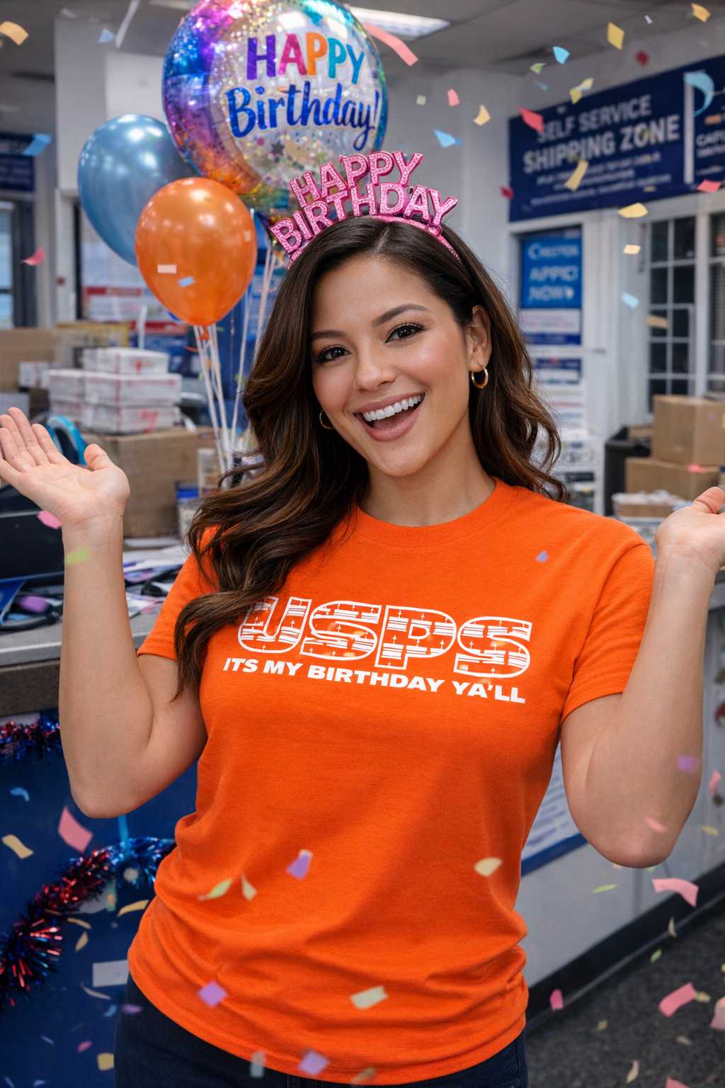 USPS Its My Bday White Logo