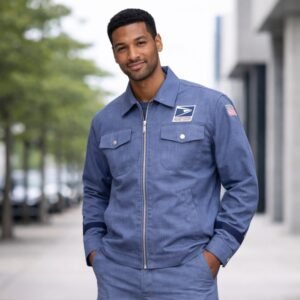 Pre-order New School Heather Navy Eisenhower Jacket in stock 3/31